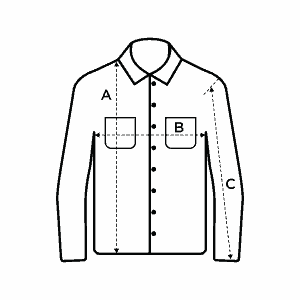 Size guide, Worker shirt, L'Usine Bleue