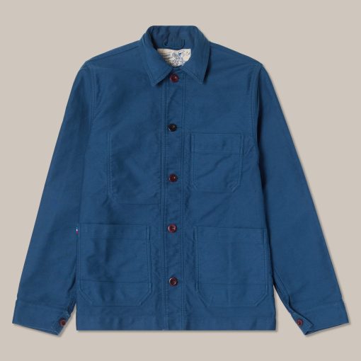 L’Usine Bleue Moleskin Work Jacket - Blue