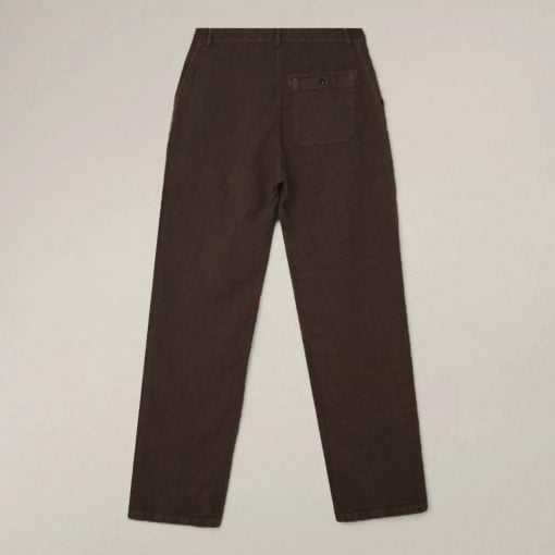 Vetra heavy linen craftman pants – Brown - Image 3