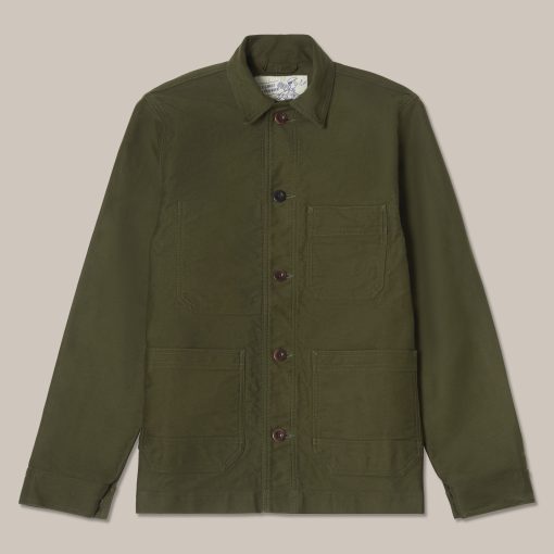 L’Usine Bleue Moleskin Work Jacket - Khaki