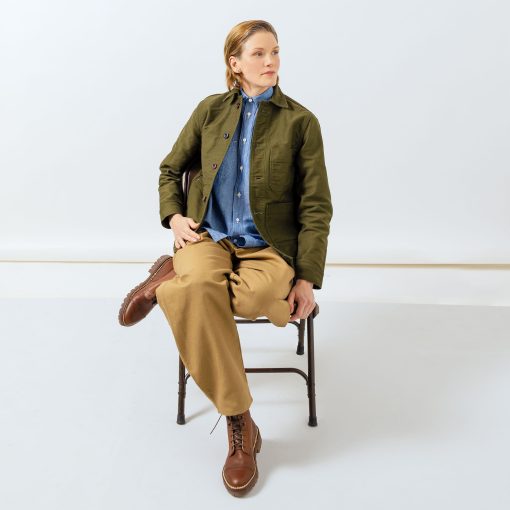 L’Usine Bleue Moleskin Work Jacket – Khaki Green